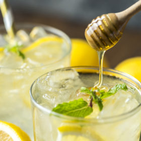 Honey Lemon Soda Beverage Photography